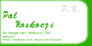 pal moskoczi business card