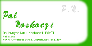 pal moskoczi business card